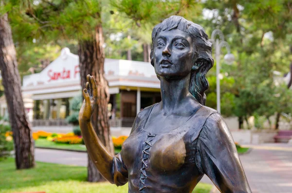 ソチの遊歩道「ネット」を彫刻 — ストック写真