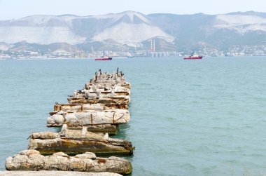 Novorossiysk. Sahil Gezinti görünümü.