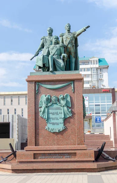 Monumento aos fundadores de Novorossiysk. Rússia . — Fotografia de Stock