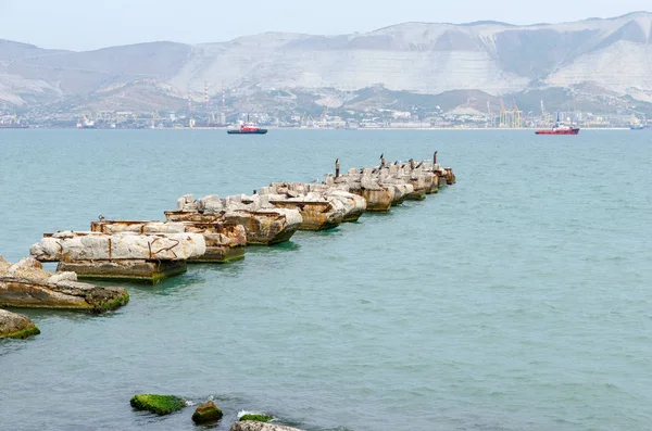 Novorossiysk. View from the Shore Promenade. — Stock Photo, Image