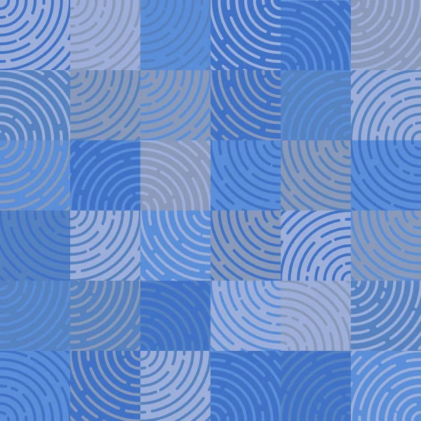 概要青い幾何学的シームレスなパターン。ベクターイラスト. — ストックベクタ