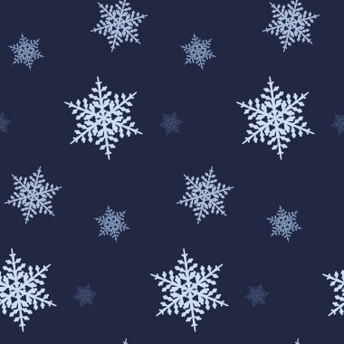 Kar taneleriyle kusursuz bir Noel deseni.