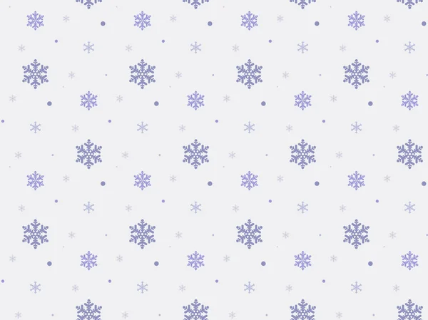 Patrón sin costuras de Navidad con copos de nieve. — Vector de stock