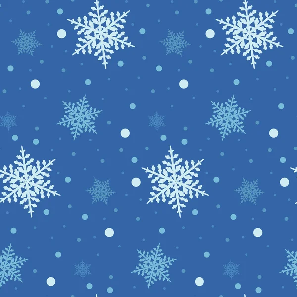 Χειμώνας Απρόσκοπτη Μοτίβο Νιφάδες Χιονιού Χριστουγεννιάτικο Φόντο Διάνυσμα — Διανυσματικό Αρχείο