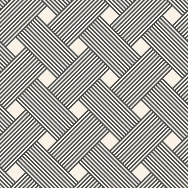 Düz açılı çizgili çizgilerle örülmüş. Soyut geometrik dikişsiz desen. Vektör