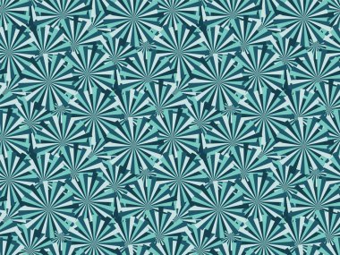 Işınlı çizgili şekiller. Soyut geometrik dikişsiz desen. Vektör