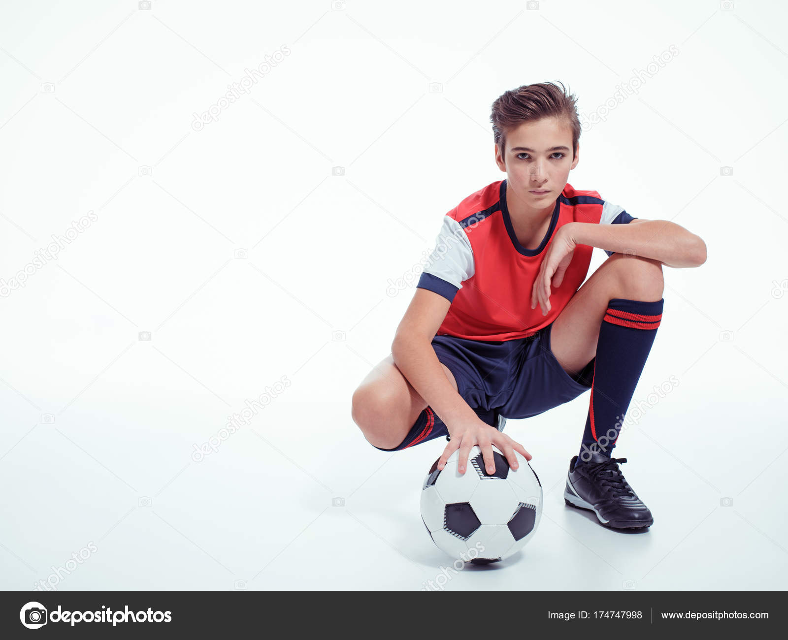 Boy In Sportswear Holding Soccer Ball Stock Photo By C Valuavitaly Boy In Sportswear Holding Soccer Ball Stock Photo By C Valuavitaly