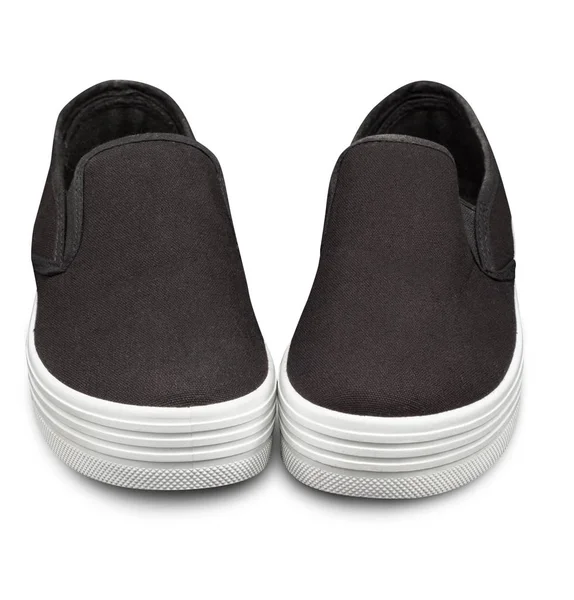 Black slipon shoes — Stock Photo, Image