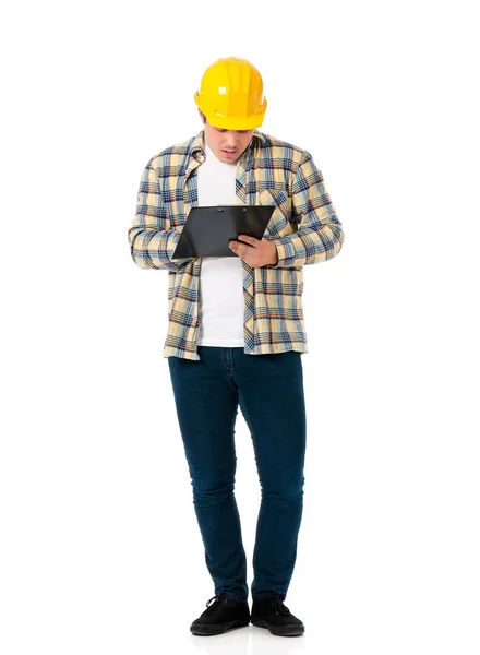 Businessman wearing helmet — Stock Photo, Image