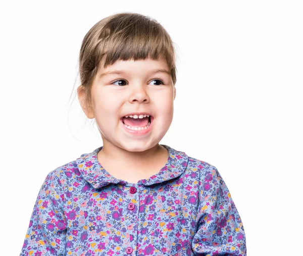 Retrato emocional de una niña — Foto de Stock