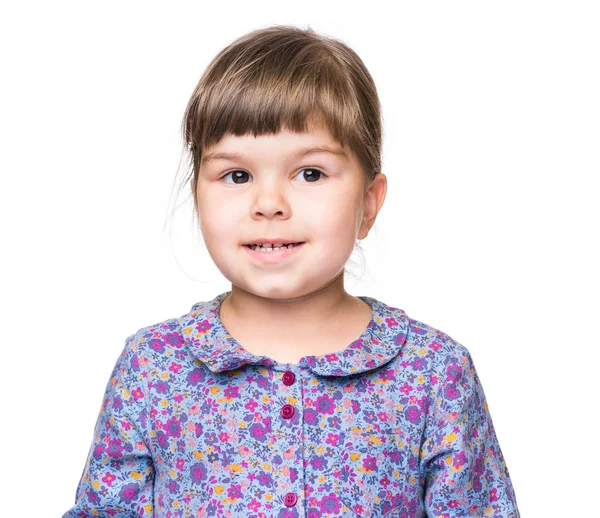 Emotionales Porträt eines kleinen Mädchens — Stockfoto