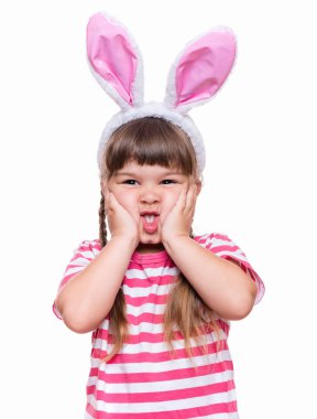 tavşan kulaklı küçük kız