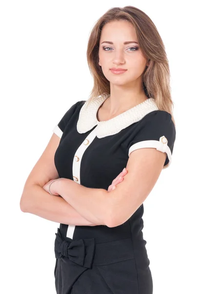 Business woman on white — Stock Photo, Image