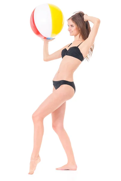 Flicka som poserar i bikini — Stockfoto