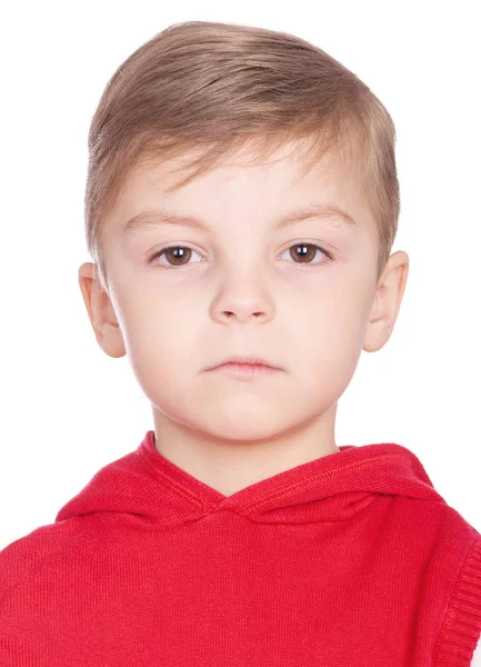 Emotionales Porträt kleiner Junge — Stockfoto