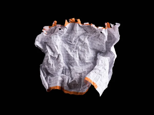 Hoja de papel blanco arrugado — Foto de Stock