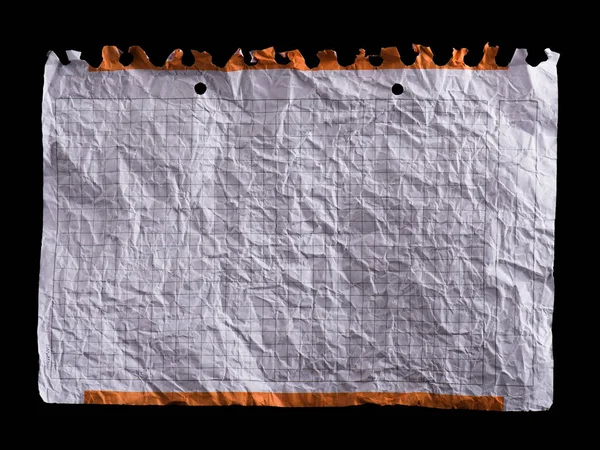 Згорнутий білий аркуш паперу — стокове фото