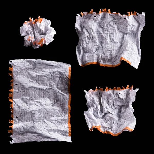 Crumpled white sheet of paper — Stock Photo, Image