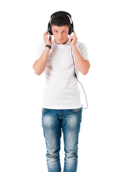 Anak remaja dengan headphone — Stok Foto