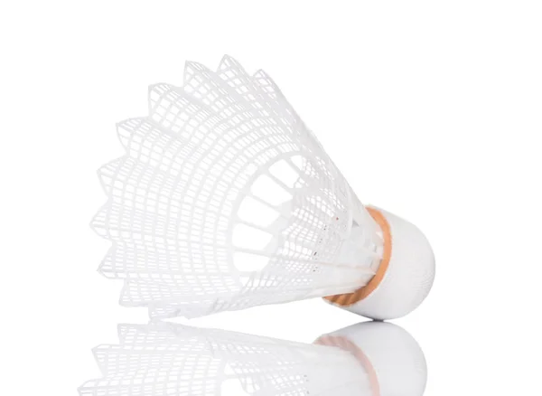 Navette blanche pour badminton — Photo