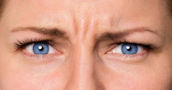 Face woman with eyes and eyelashes — Stock Photo, Image