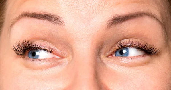 Mujer cara con ojos y pestañas —  Fotos de Stock