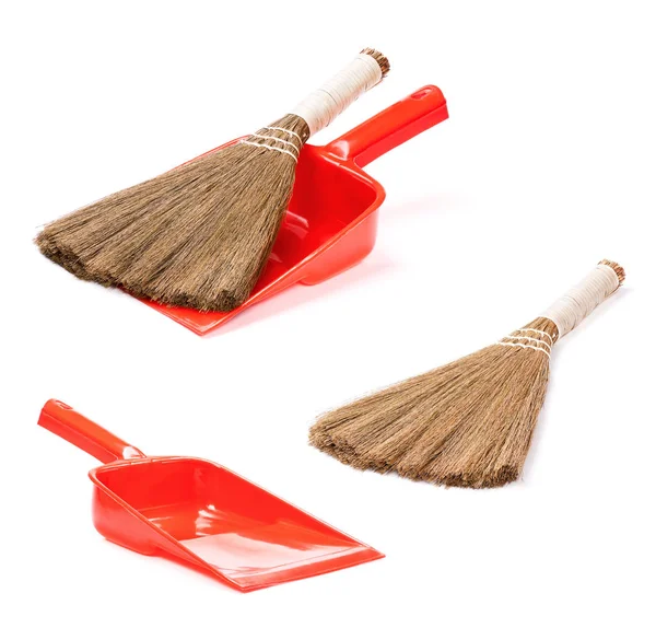 Broom and dustpan - set — Stock Photo, Image