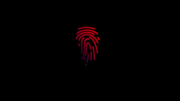 Fingerprint scan animation — Stockvideo