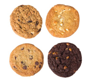 Beyaz arka plan üzerinde yumuşak kurabiye