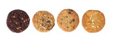 Beyaz arka plan üzerinde yumuşak kurabiye