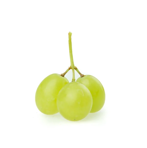 白色背景的绿色葡萄 — 图库照片