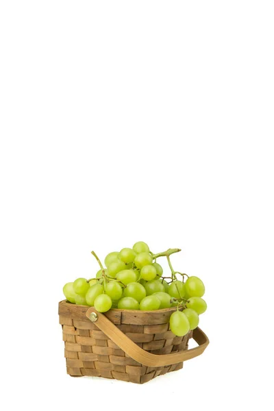 Green grape on white background — Stock Photo, Image