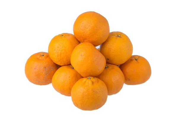 タンジェリン オレンジ白い背景の上 — ストック写真