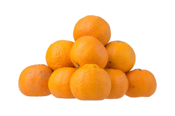 Tangerine orange på vit bakgrund — Stockfoto