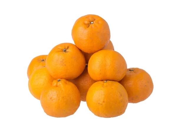 Naranja mandarina sobre fondo blanco — Foto de Stock
