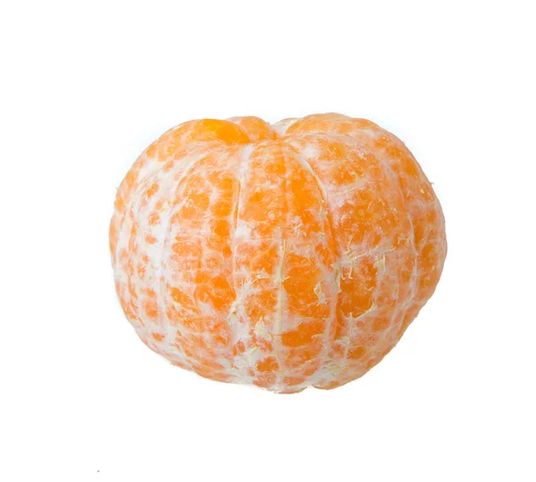 Tangerină portocalie pe fundal alb — Fotografie, imagine de stoc