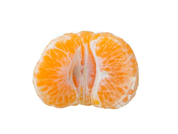 Laranja de tangerina sobre fundo branco — Fotografia de Stock