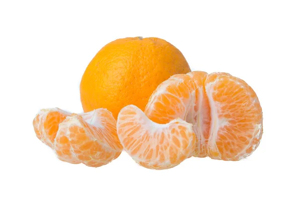 Tangerine orange på vit bakgrund — Stockfoto