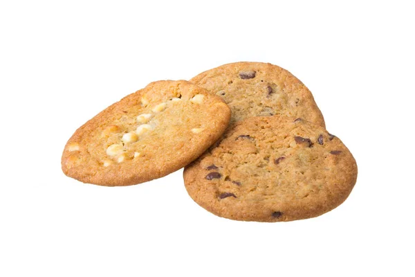 सफेद पृष्ठभूमि पर नरम कुकीज़ — स्टॉक फ़ोटो, इमेज