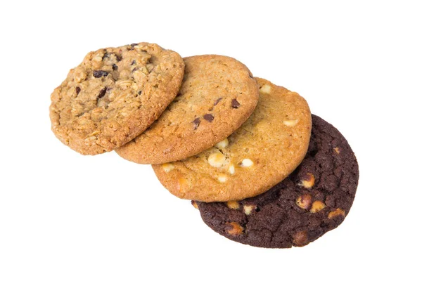 Biscoitos macios no fundo branco — Fotografia de Stock