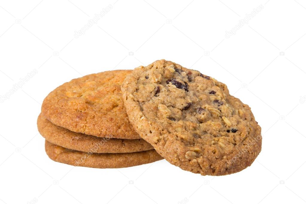 soft cookies on white background