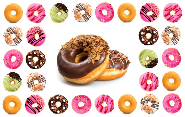 다양 한 도넛 — 스톡 사진