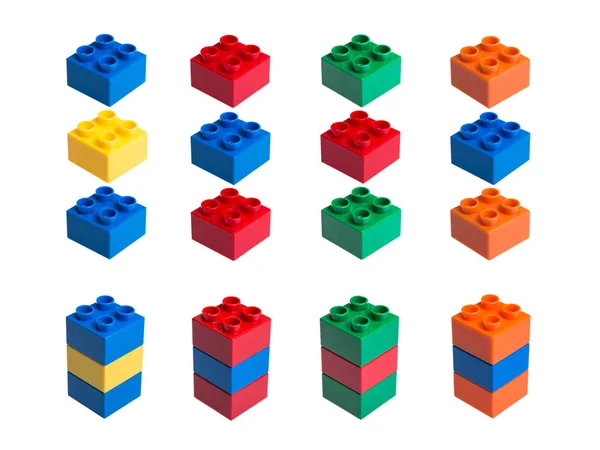 Plastic building blocks — Stock Photo, Image