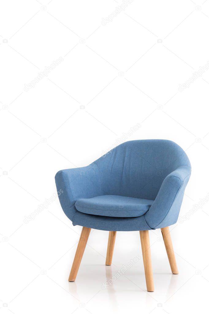 modern armchair on white background