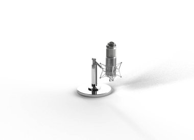 Klasik metal mikrofonun 3D görüntülemesi