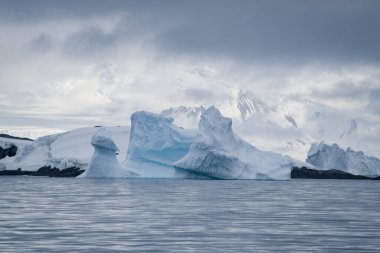 Antarktika buzul kar. güzel kış arka plan.