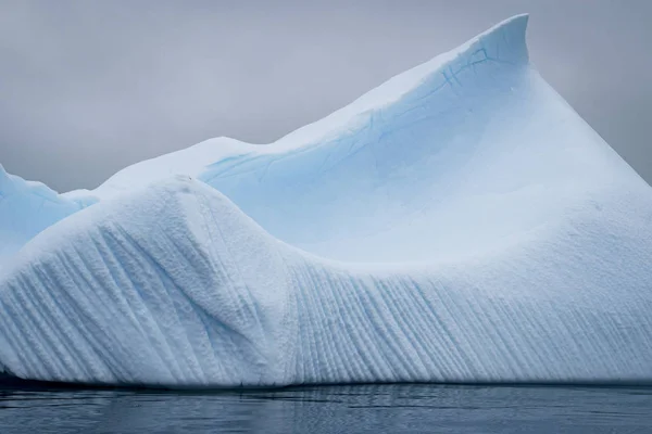 Glaciar antártico en la nieve. Fondo hermoso invierno . — Foto de Stock