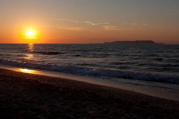 Zachód słońca w Morzu Śródziemnym Zdjęcie Stockowe