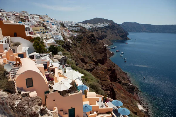 Santorini Island, Oia Köyü üzerinden caldera görünümünü