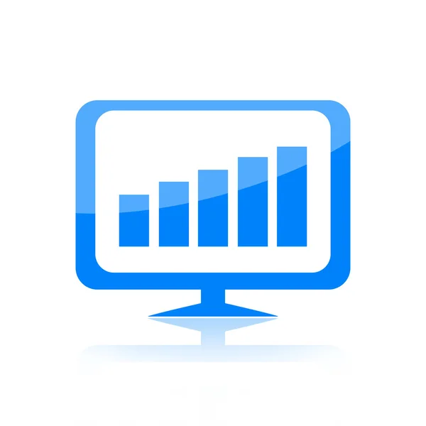 Geschäftsdiagramm auf dem Monitor — Stockfoto